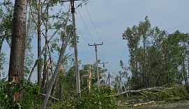 В Затоне после урагана построили  новую электролинию 